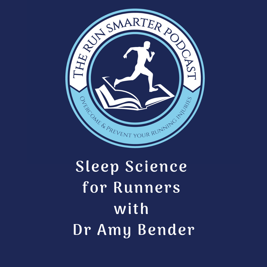 The Run smarter podcast cover art and episode title Amy Bender