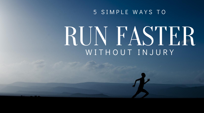 Picture of runner running fast with blog title.