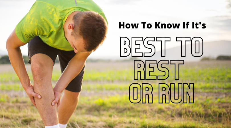 injured runner next to blog title 'best to rest or run'