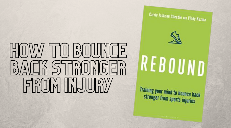 Book with the title rebound and blog title
