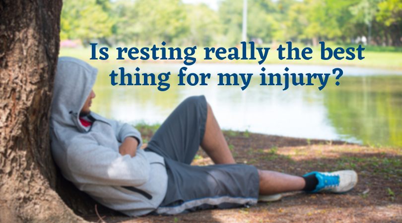 runner resting his running injury and blog title