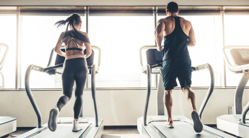 runner running on treadmill