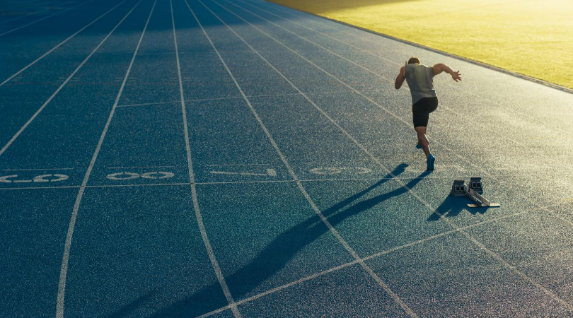 runner running on the track