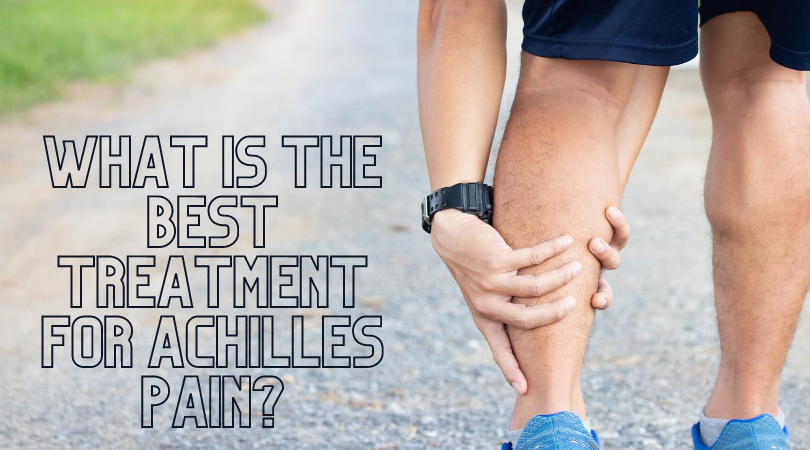 a runner with achilles pain next to blog title