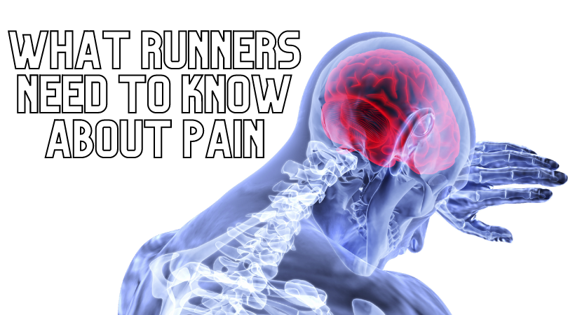 Blog title, brain highlighted with a runner in pain