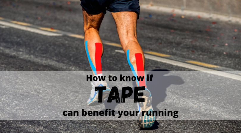 runner running with tape on his legs with blog title