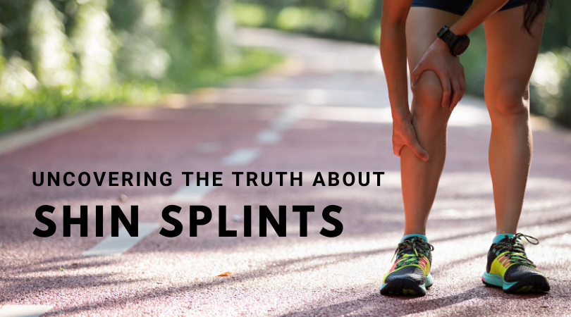 Runner with shin splints next to blog title